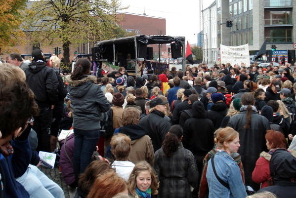 Demo mod racistisk vold i rhus, 11. oktober 2008