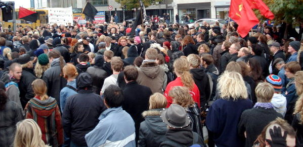 Demo mod racistisk vold i rhus, 11. oktober 2008