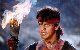 Koyla, Shahrukh with torch