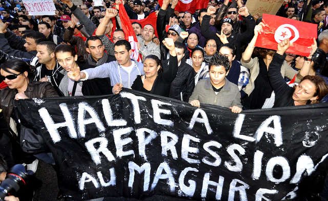 Mani contre repression au Maghreb, Marseille