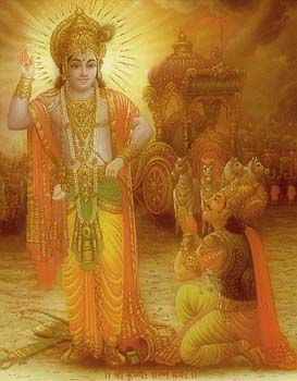 Bhagavad Gita - Krishna og Arjuna