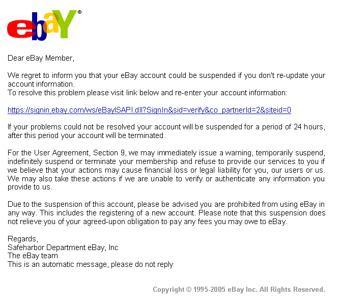 Ebay Scam